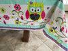 Craft Supply Owls Tablecover- Floral Print Table Cover - Plastic Rectangular 54" x 84"
