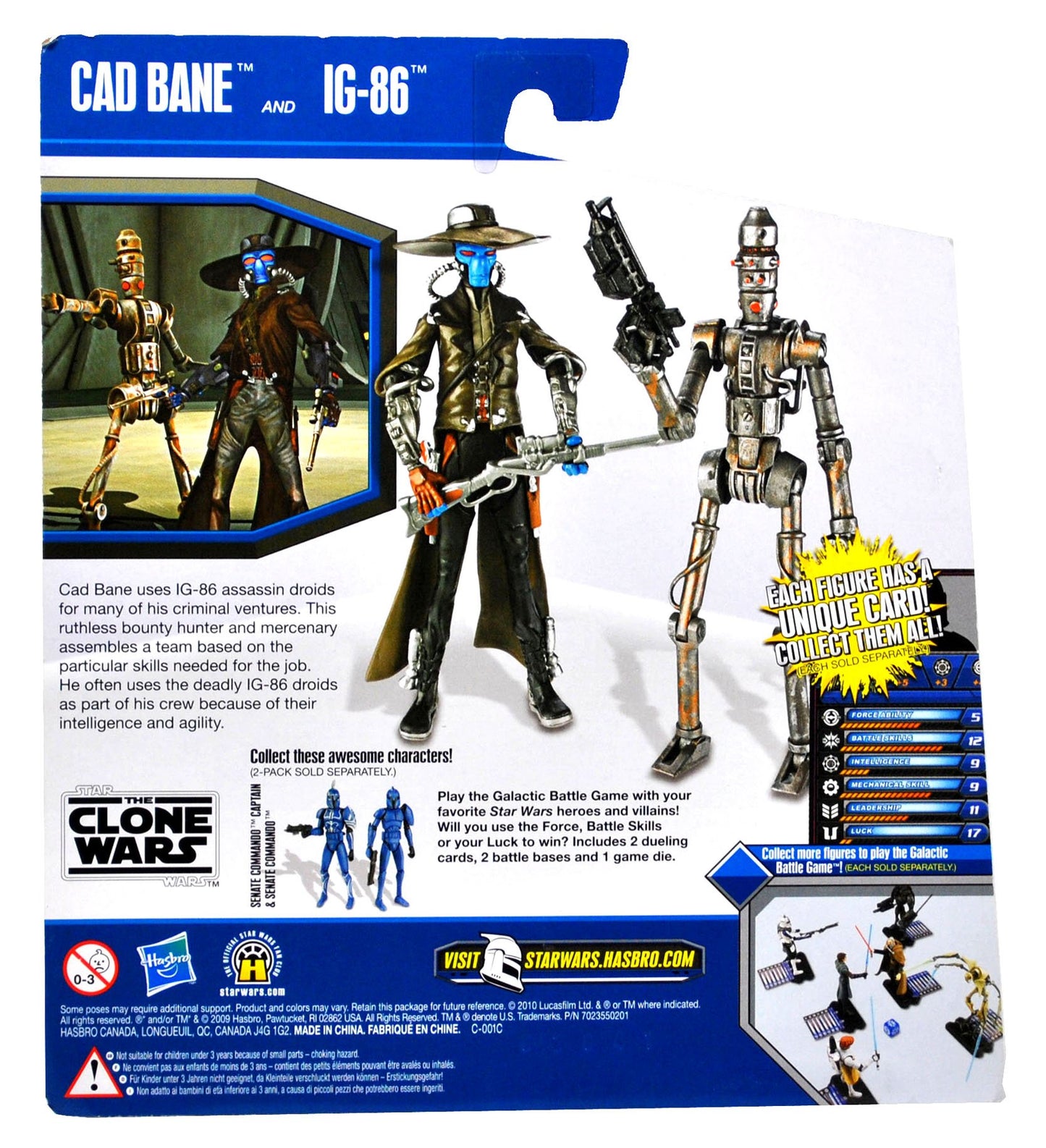 Star Wars 2010 Legacy of the Darkside Exclusive Action Figure 2Pack Cad Bane IG86