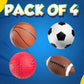 PlayBolt Sports Balls for Kids & Toddlers Toys - (Pack of 4) 5-inch