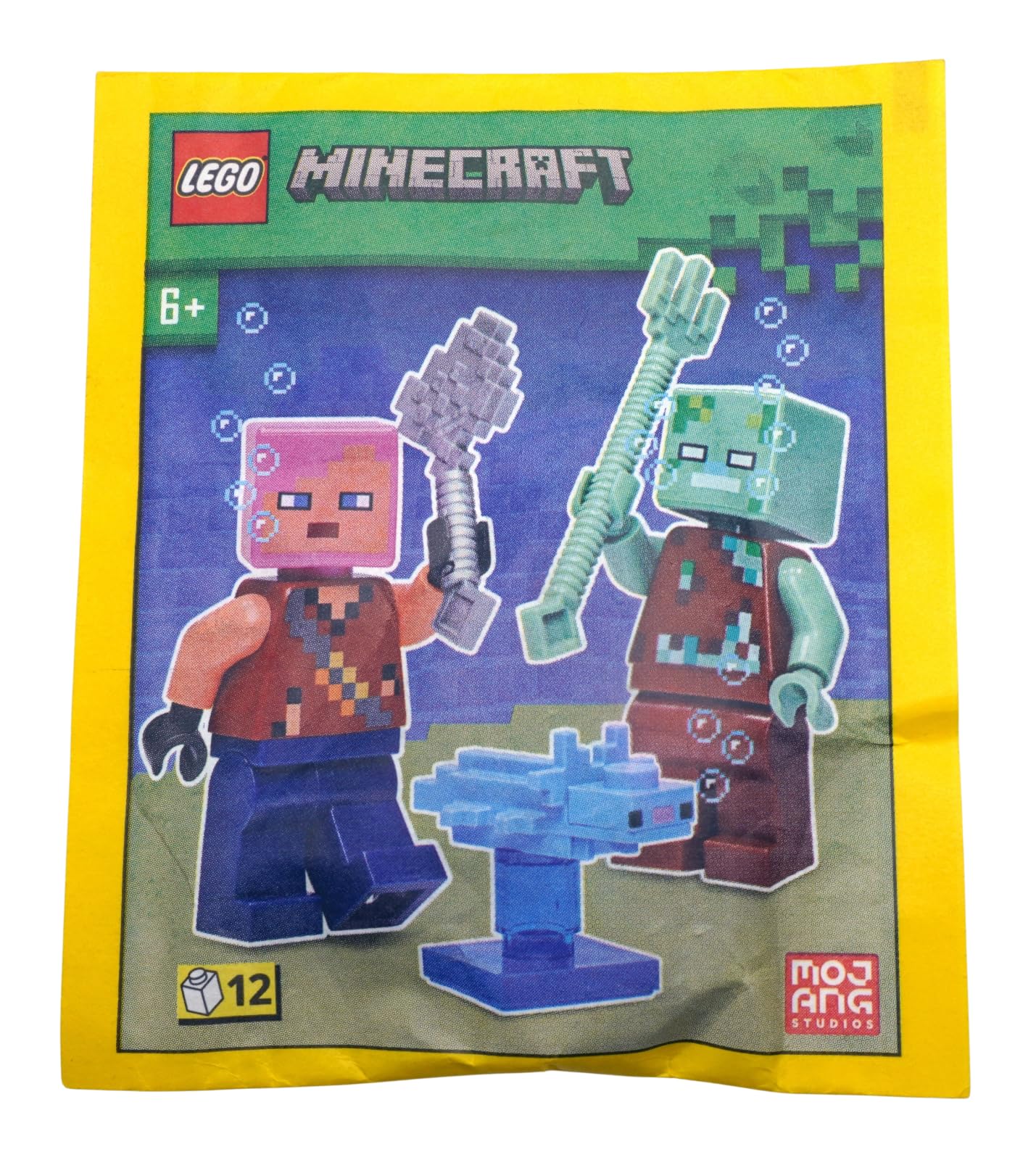 LEGO Minecraft: Adventurer with Drowned and Axolotl Combo Pack - 6+