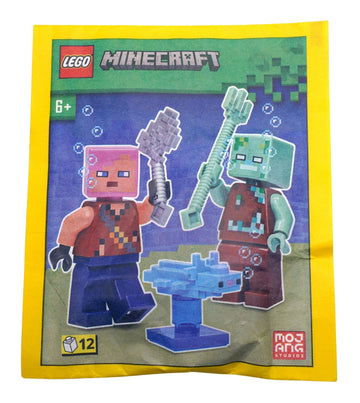 LEGO Minecraft: Adventurer with Drowned and Axolotl Combo Pack - 6+