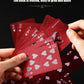 CIBOAN Red Playing Cards, Plastic Waterproof Deck of Cards, Durable Standard Size Poker Deck for Family Game Nights, Travel,Beach & Pool& Outdoor