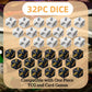 32 PCS Power Counter Dice Set, 16 Positive (+1000-+6000) & 16 Negative (-1000-6000), Premium Black & White Marble Finish, Compatible with One Piece