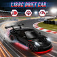 RC Drift Car with LED Headlights, Spray Mist & Underbody Lights, 2.4GHz Remote Control Car, High Speed RC Car with Extra Drift Tires, RC Cars
