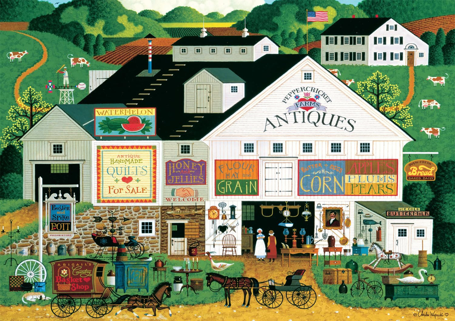 Buffalo Games - Charles Wysocki - Peppercricket - 300 Large Piece Puzzle