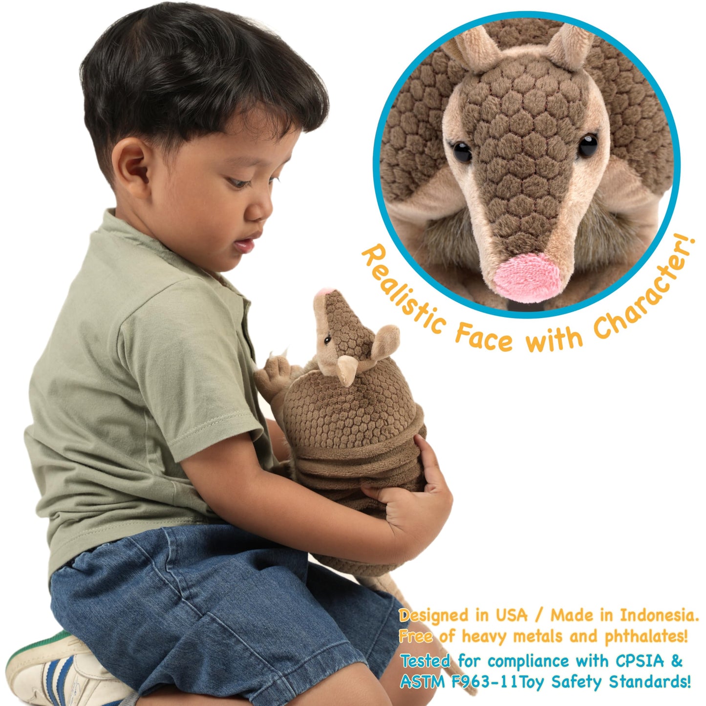 TigerHart Mike The Armadillo - 9 Inch (Tail Measurement not Included!) Stuffed Animal Plush