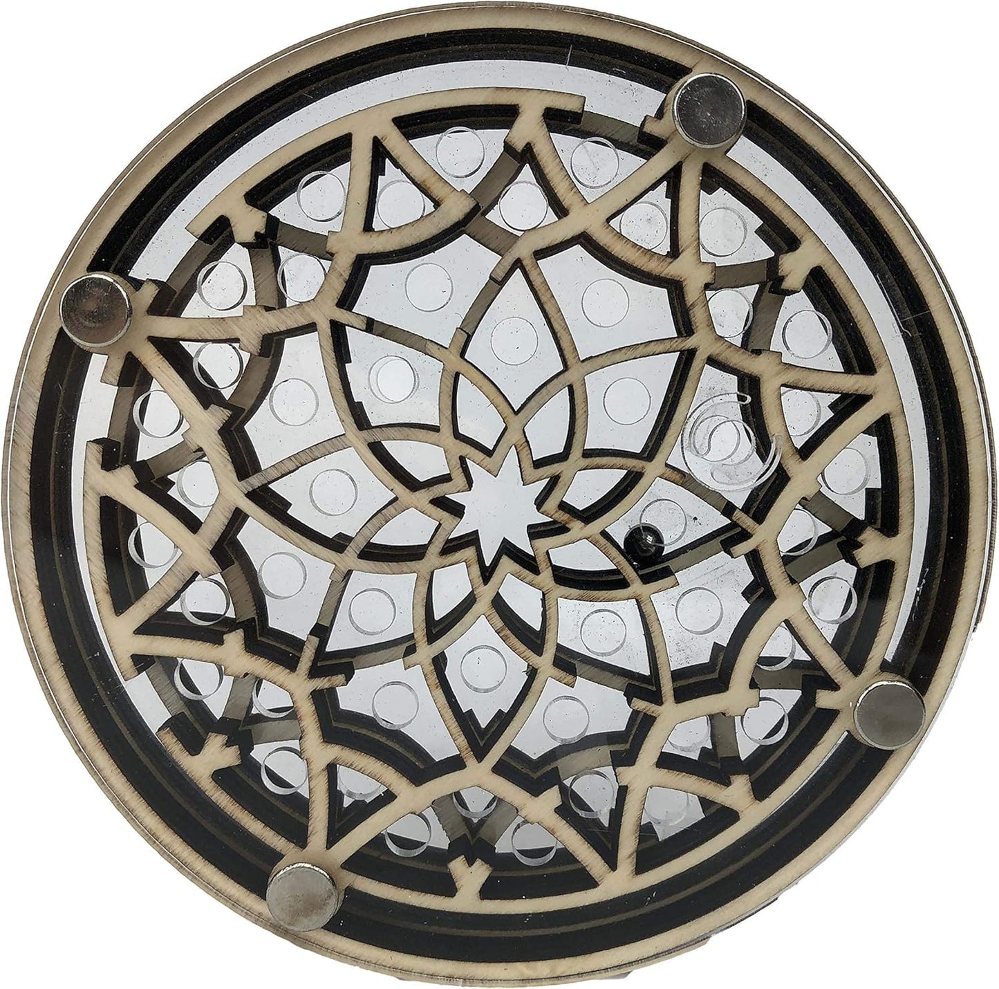 Project Genius Constantin Flower Maze Wooden Puzzle - Intricate Floral Labyrinth Brainteaser, Brain Game & Desk Toy, Ideal Gift for Adults & Teens 14+