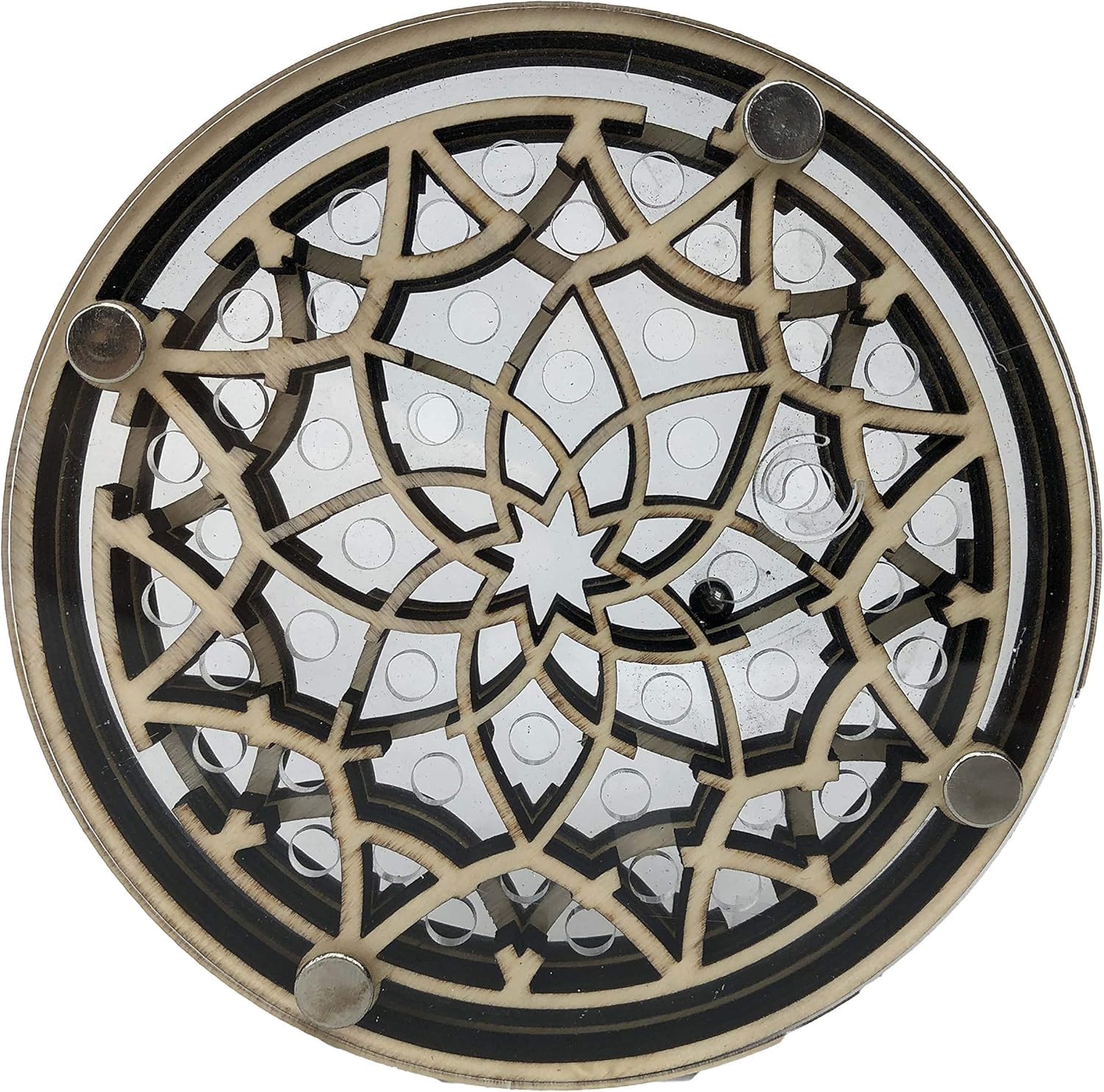 Project Genius Constantin Flower Maze Wooden Puzzle - Intricate Floral Labyrinth Brainteaser, Brain Game & Desk Toy, Ideal Gift for Adults & Teens 14+