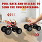 Technic Building Monster Cow Truck Toy, 2 in1 Pull Back Car for Off Road Stunts, DIY Building Cars Toy,Racing Action Toys for Boys and Girls 6+ Years