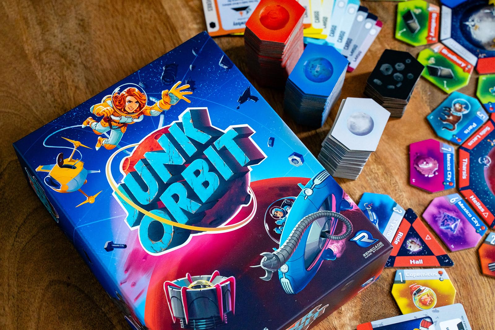 Renegade Game Studios Junk Orbit Strategy Board Game for Families, Ages 10+, One to Five Players