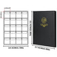 200 Pockets Coin Album - Coin Collecting Book with 10 Pages, 33x33 mm Grid Holder for Pounds Pence Cents Dollars Nickel (Black) CS48200BK