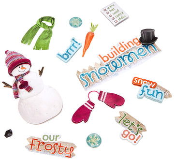 Paper House Productions STDM-0228E 3D Cardstock Stickers, Building a Snowman (3-Pack)