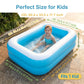 Inflatable Kiddie Pool, 128x85x45cm (50x33x18in) ,Thickened PVC Kids Blow Up Swimming Pool for Babies Toddlers, Wading Pool Indoor Outdoor Garden