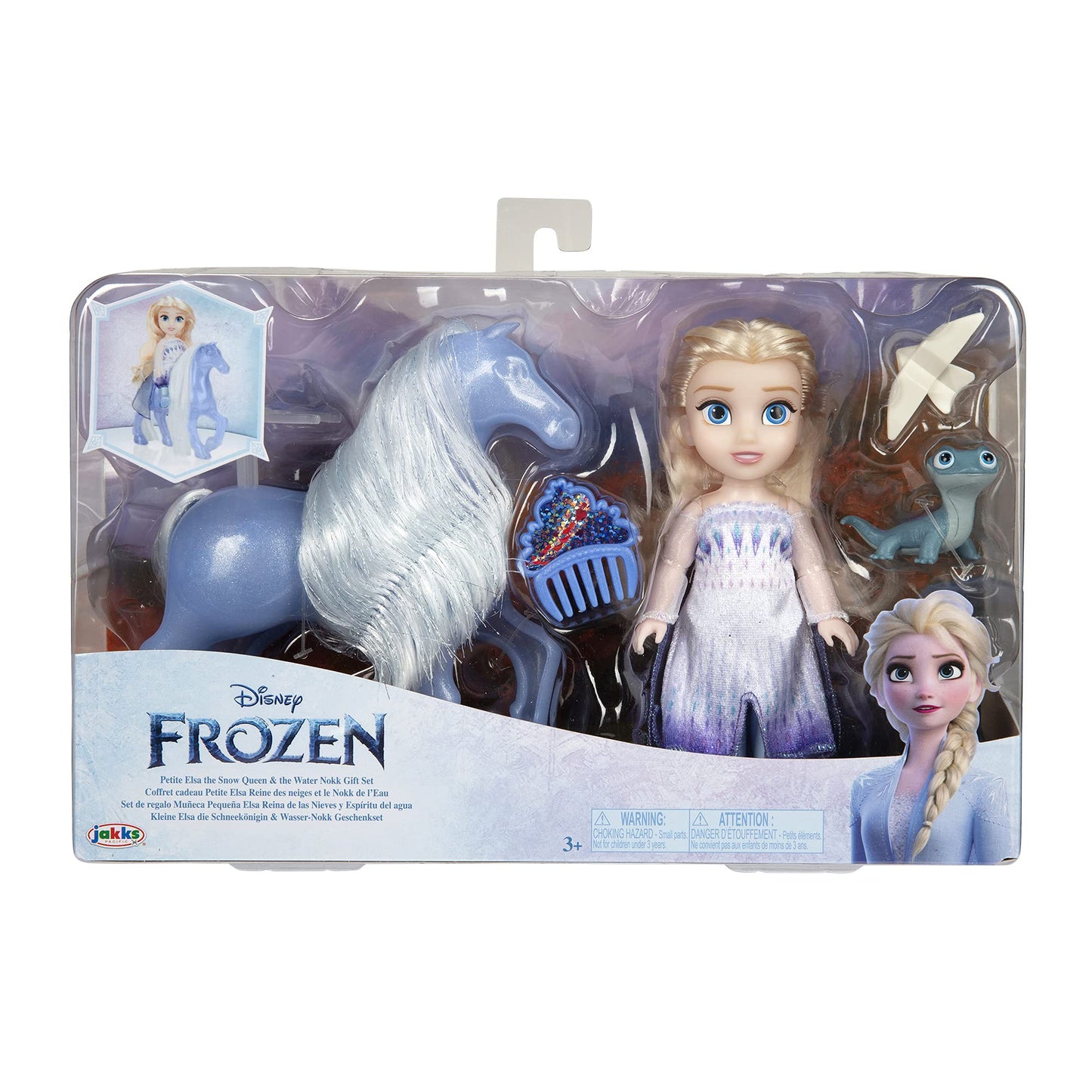 Disney Frozen Elsa Doll Petite Snow Queen & Water Nokk Horse Gift Set