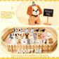 Niceup 24PCS Adopt a Puppy Party Favors Kids Mini Plush Dog Non-candy Easter Basket Stuffers Bulk Stuffed Animals Dog Paw Adoption Pet Doll Toys