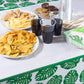 Blue Panda Tropical Leaves Tablecloths - 3 Pack, 54 x 108 in, Green/White Plastic - Baby Shower Tablecloth for Luau Party Decoration & Safari