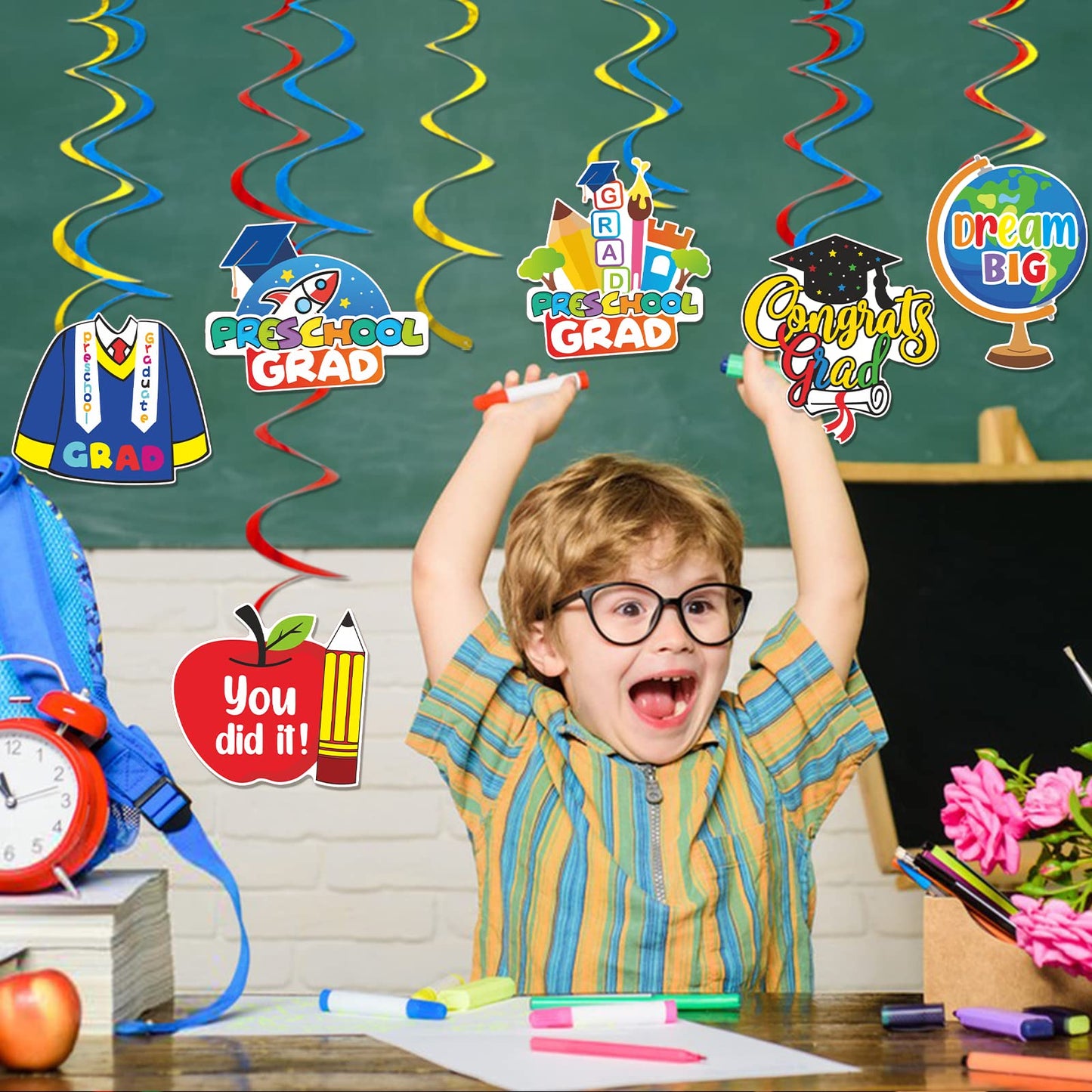 Preschool Graduation Banner Preschool Graduation Decorations Pre K Decorations Prek Congrats Party Supplies