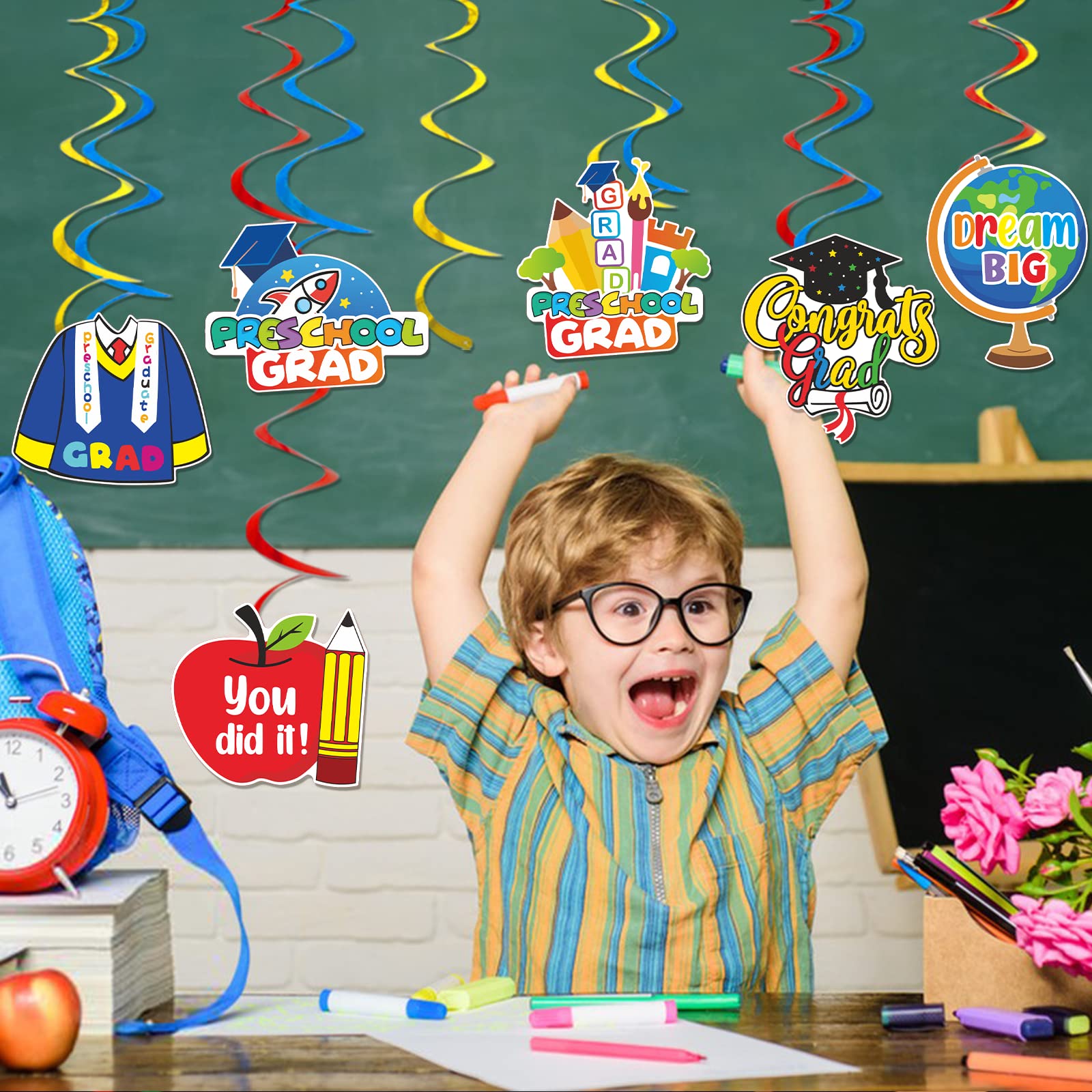 Preschool Graduation Banner Preschool Graduation Decorations Pre K Decorations Prek Congrats Party Supplies