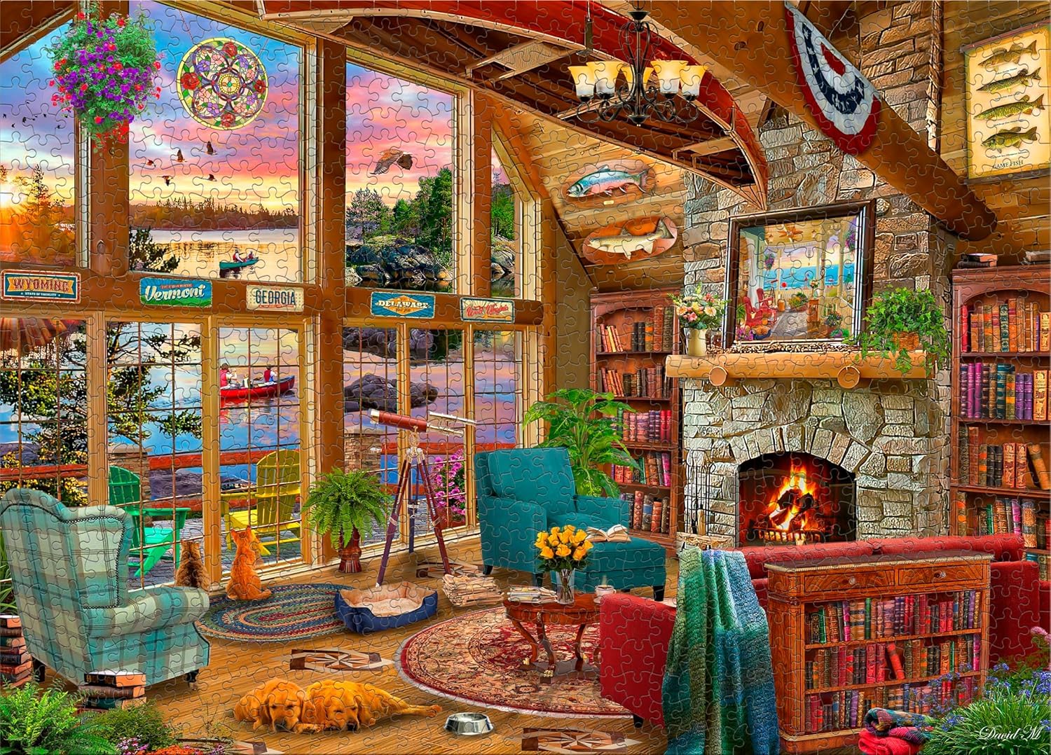 Ceaco - Sunset Lodge - 1000 Piece Jigsaw Puzzle for Adults