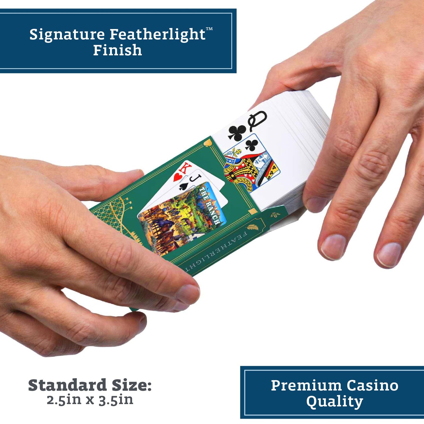 Boardwalk Puzzles Premium Featherlight Unique Playing Cards, Fun Themed Deck for Home and Travel | The Ranch