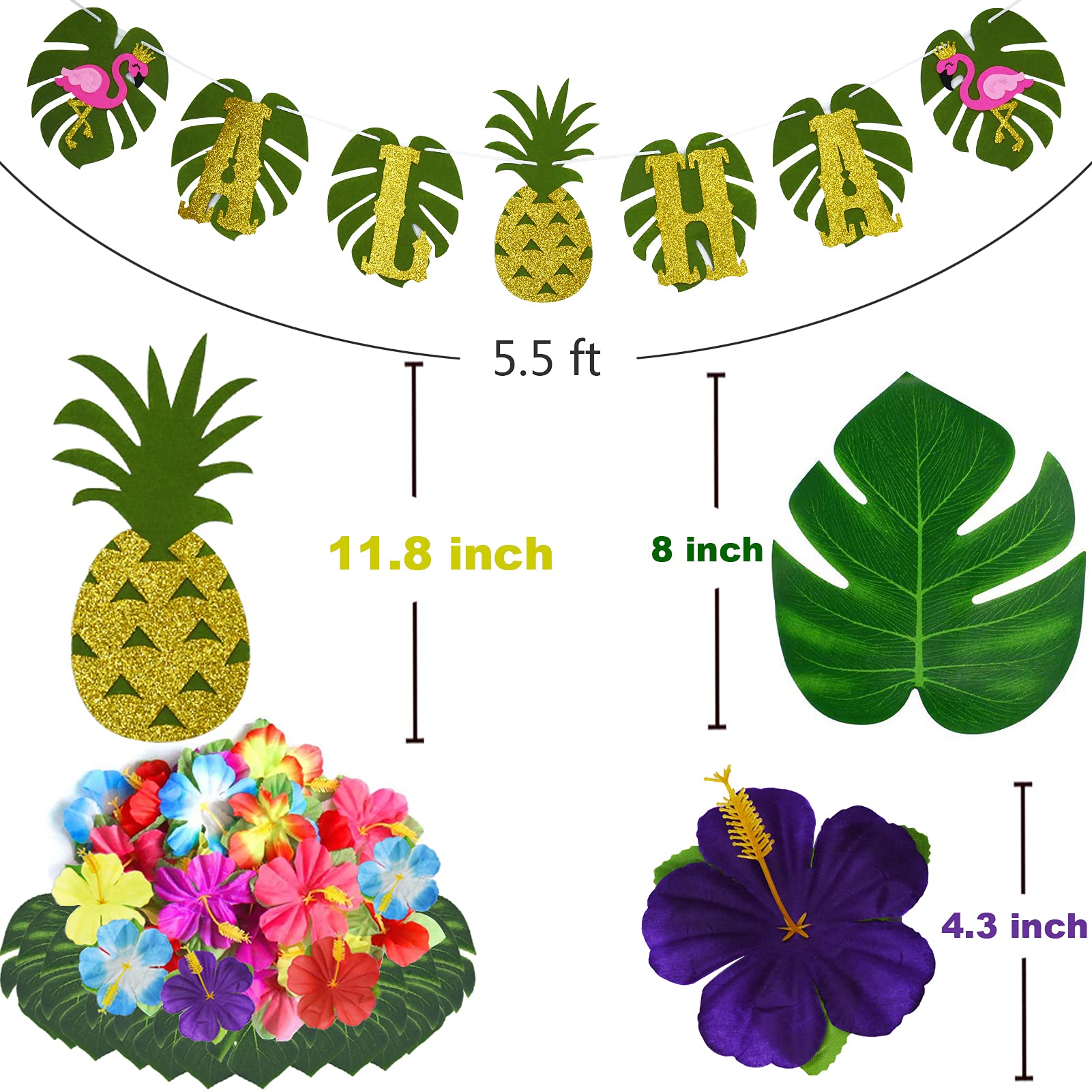 Tropical Luau Party Decoration Pack Hawaiian Beach Theme Party Favors