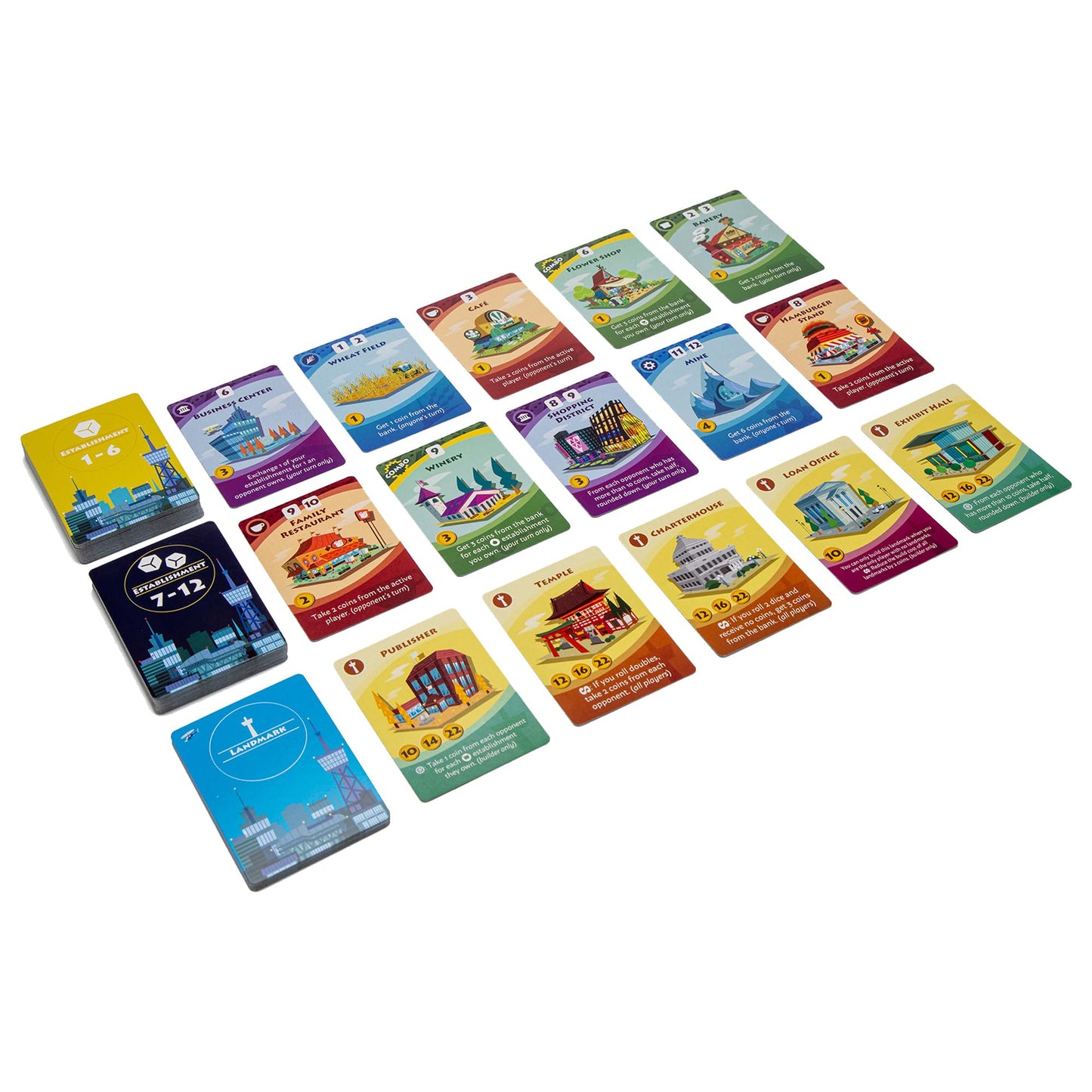 Machi Koro 2 Board Game - New Adventures Await in Your Quirky City! Fast-Paced Dice Rolling Strategy Game for Kids and Adults, Ages 10+, 2-5 Players