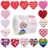 1000 Pieces Colorful Love Heart Stickers for Holiday Decorations Christmas Wedding (1 Inch / 2 Rolls)
