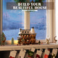 It's A Wonderful Life House Building Set with LED Light, Christmas Holiday Snow House Building Blocks Toy, Compatible with Lego Chritmas Village