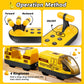 Kkogleam Toy Train Set Remote Control Locomotive Trains, Motorized Train with Voice & Lights Effect, 4 Sound Effects, Magnetic Trains Compatible