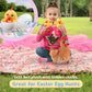 PREXTEX Hen Toy with Two Plastic Easter Eggs and Cute Baby Chicks Inside - Big Mommy Hen Plush with Chicks Zippered in Eggs - Adorable Chicken