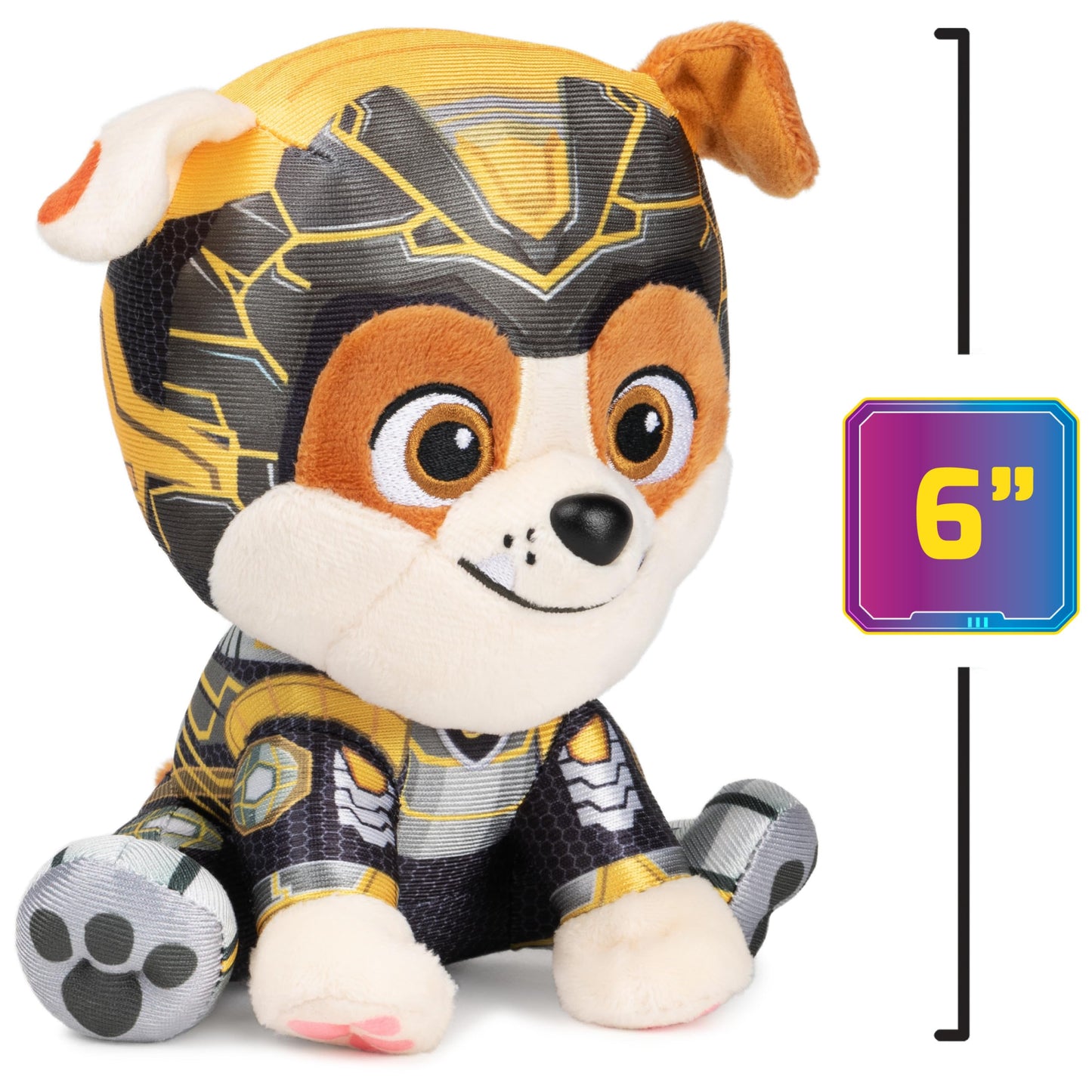 GUND PAW Patrol: The Mighty Movie Rubble Stuffed Animal, Officially Licensed Plush Toy for Ages 1 and Up, 6”