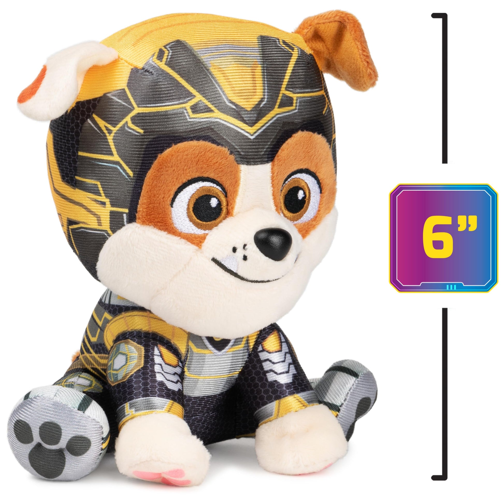 GUND PAW Patrol: The Mighty Movie Rubble Stuffed Animal, Officially Licensed Plush Toy for Ages 1 and Up, 6”