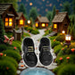 1Pair Black 1/12 Miniature Men Shoes Dollhouse Decoration Accessories, for DIY Fairy Garden Micro Landscaping Decor