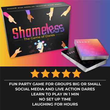 Shameless Party Card Game - Fun Social Dares for Adults & Teens - Perfect for Birthday, Bachelorette & Family Parties