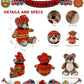 DolliBu Sitting Brown Bear Firefighter Stuffed Animal with Name Personalization - Super Soft Bear with Red Fireman Costume Outfit and Fireman Hat