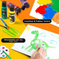 JOYIN Washable Tempera Paint Set for Kids 12PCS, Non Toxic Liquid Paint with 6 Brushes and 2 Palettes - Art Supply for Kids for Arts and Crafts