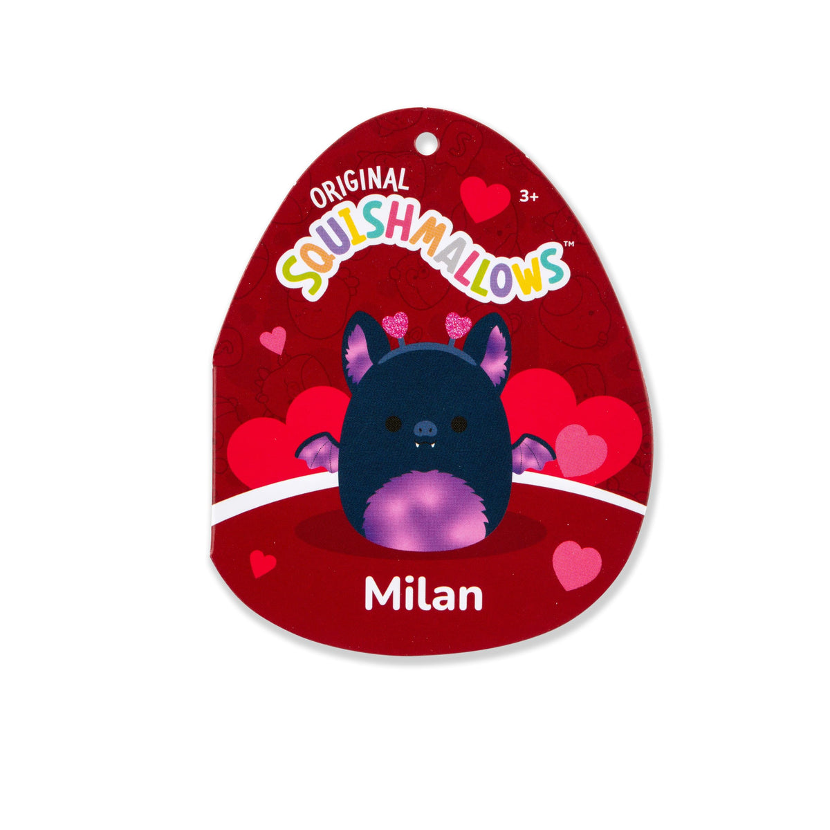 Squishmallows Original 14in Milan the Navy Blue Fruit Bat with Heart Headband - Official Jazwares Plush (Large)