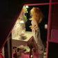 AirAds Dollhouse 1:12 Scale Dollhouse Miniature Elegant Lighting Wall lamp 2-arms LED Light Battery ON/Off Switch