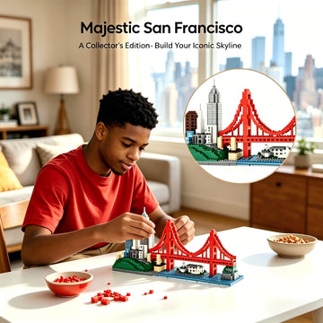 LUKHANG San Francisco Skylines Building Set Model Kit - Engaging Architecture Gift for Adults, Micro Mini Blocks, 1610pcs+ | Aesthetically Pleasing