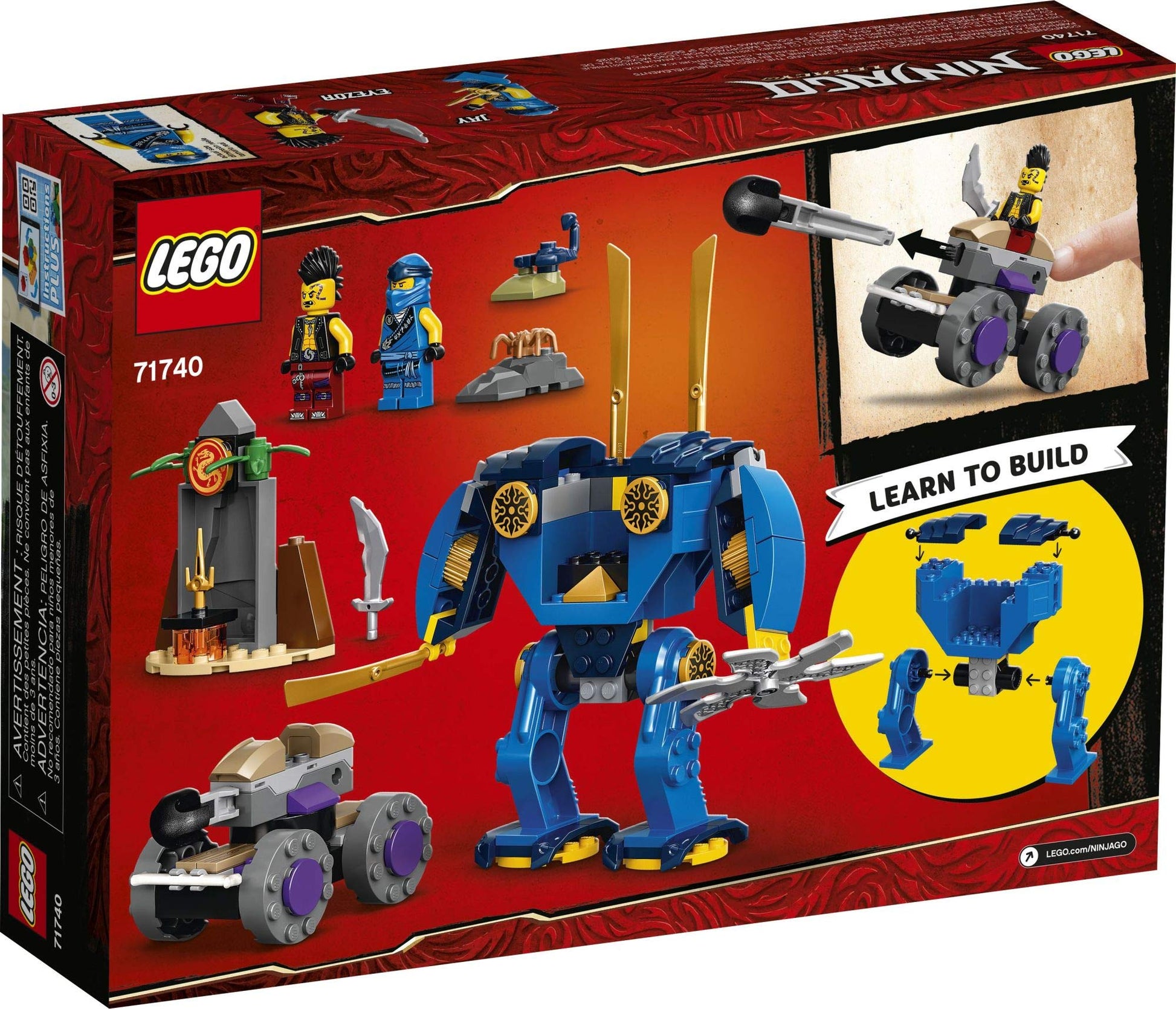 LEGO NINJAGO Legacy Jay’s Electro Mech 71740 Ninja Toy Building Kit Featuring Collectible Minifigures; Great Gift for Kids Aged 4 and Up Who Love