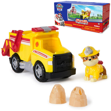 Paw Patrol Fire Rescue Rubble Fire Dump Truck Toy Vehicle Set