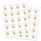 Coffee Baby Shower Thank You Favor Stickers - Set of 40