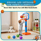 Iyoyo Mini Basketball Set - 5 Pack 6" Small Balls with Pump, Over The Door Mini Hoop Replacements, Toy for Toddlers, Kids, Teenagers, Pool, Indoors