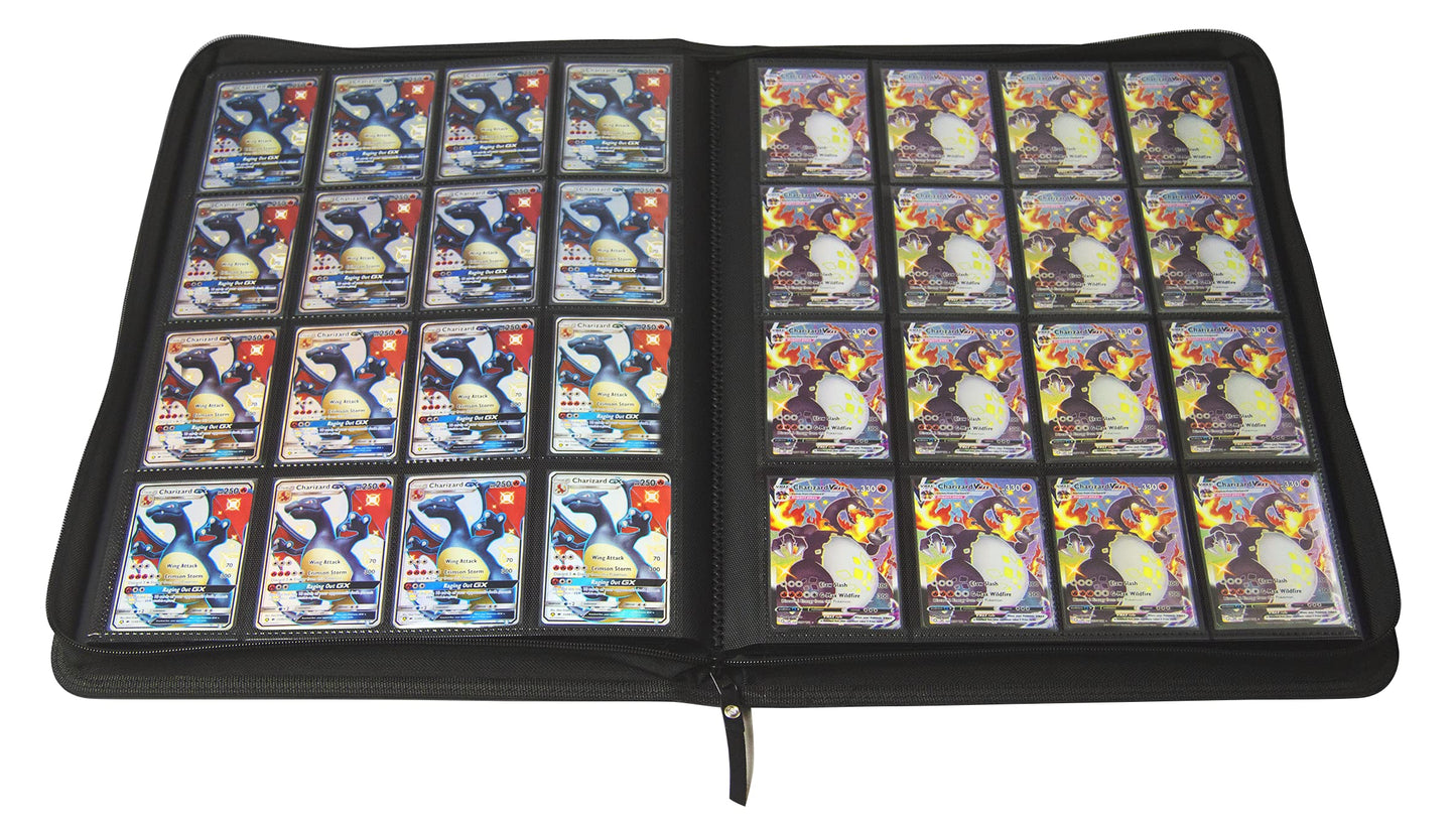 TopDeck 1000 Card Binder - TCG Portfolio - 16 Pocket Card Binder - Ringless Binder Compatible with Pokemon Cards, Yu-Gi-Oh, Magic the Gathering, and