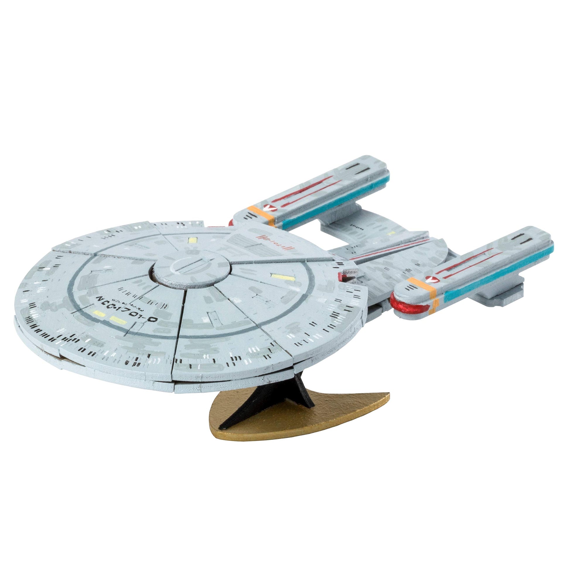 Star Trek The Next Generation Enterprise 3D Wood Puzzle Model Kit (50 Pcs) Officially Licensed NCC-1701-D Starship Replica - No Glue DIY Set
