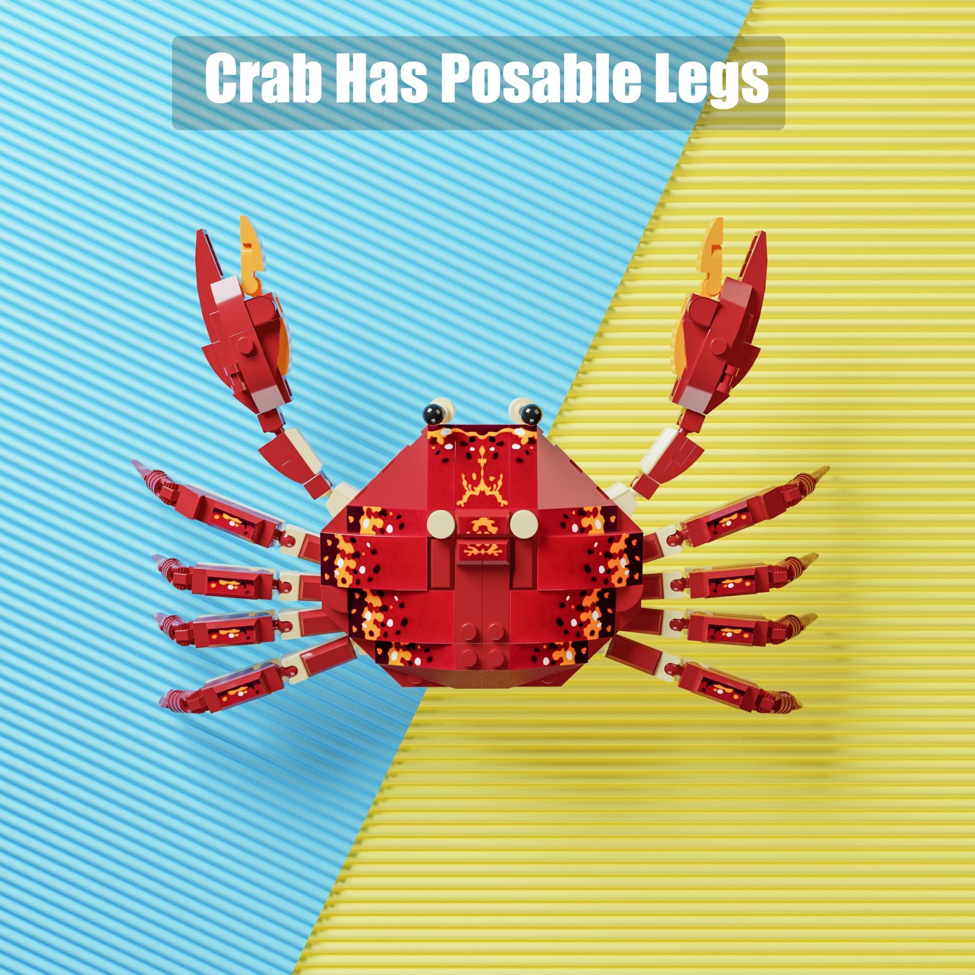Neomoner Ocean Animal Building Blocks, Deep Sea Creatures Building Toy Set for Kids Boy Girl Crab(242PCS)