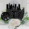 Big Dot of Happiness Nighttime City Skyline Party Centerpiece Kit - 15-Piece New York City Table Decorations Set, Premium Cardstock Design
