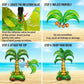 4 Pieces 52 Inches Large Inflatable Standing Palm Tree Balloons, Green Blow Up Foil Coconut Tree Balloons for Birthday Baby Shower Decorations