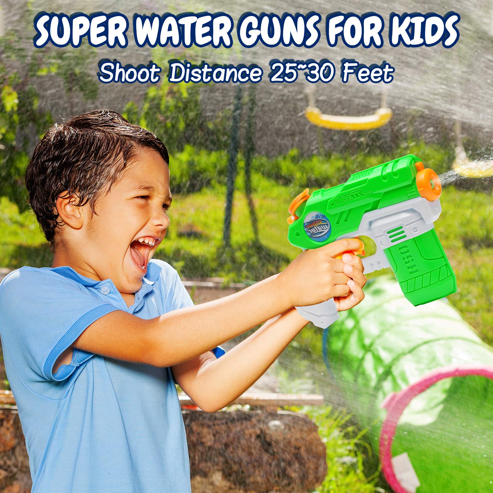 Water Guns for Kids 6 Pack Squirt Guns Water Soaker Blaster 220CC Capacity 15-20 Feet Shooting Range Water Gun for Boys Girls Toddlers Swimming Pool