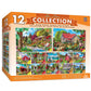 MasterPieces Jigsaw Puzzle 12-Pack Bundle Set, Folk Art by Alan Giana, Multi-Pack for Adults & Kids, Eco-Friendly